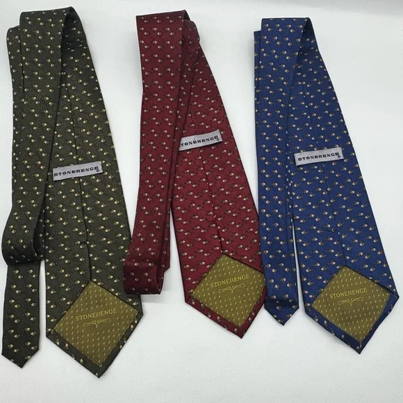 Stonehenge 100% Silk Ties, Fish Themed - Picture 3 of 8